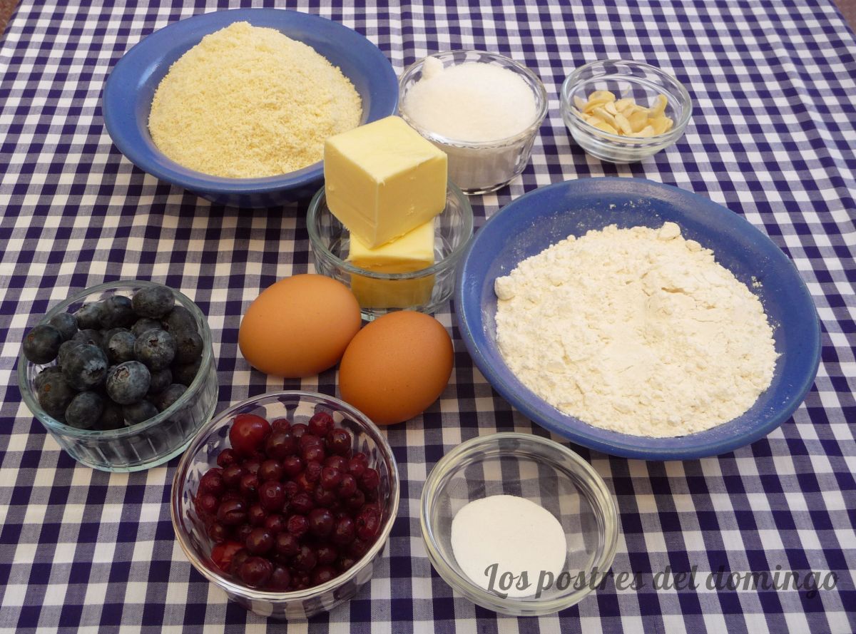 Berry bakewell cake ingredientes