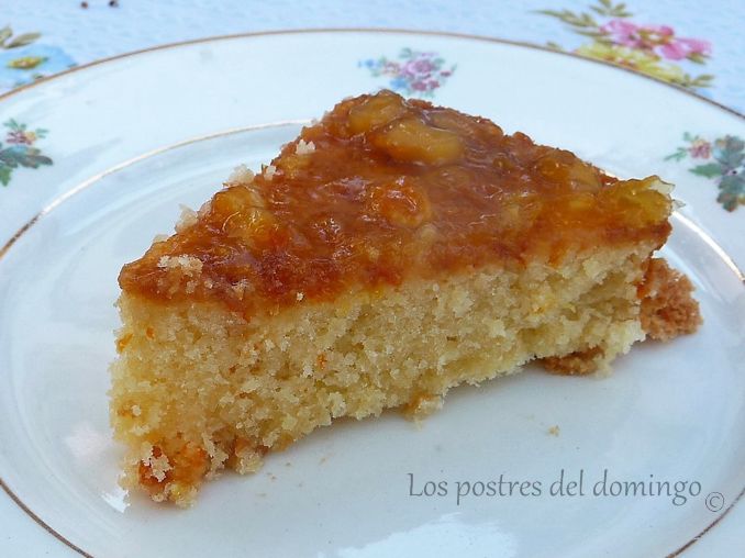 pastel de almendra y naranja_corte
