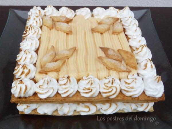 tarta de hojaldre y crema