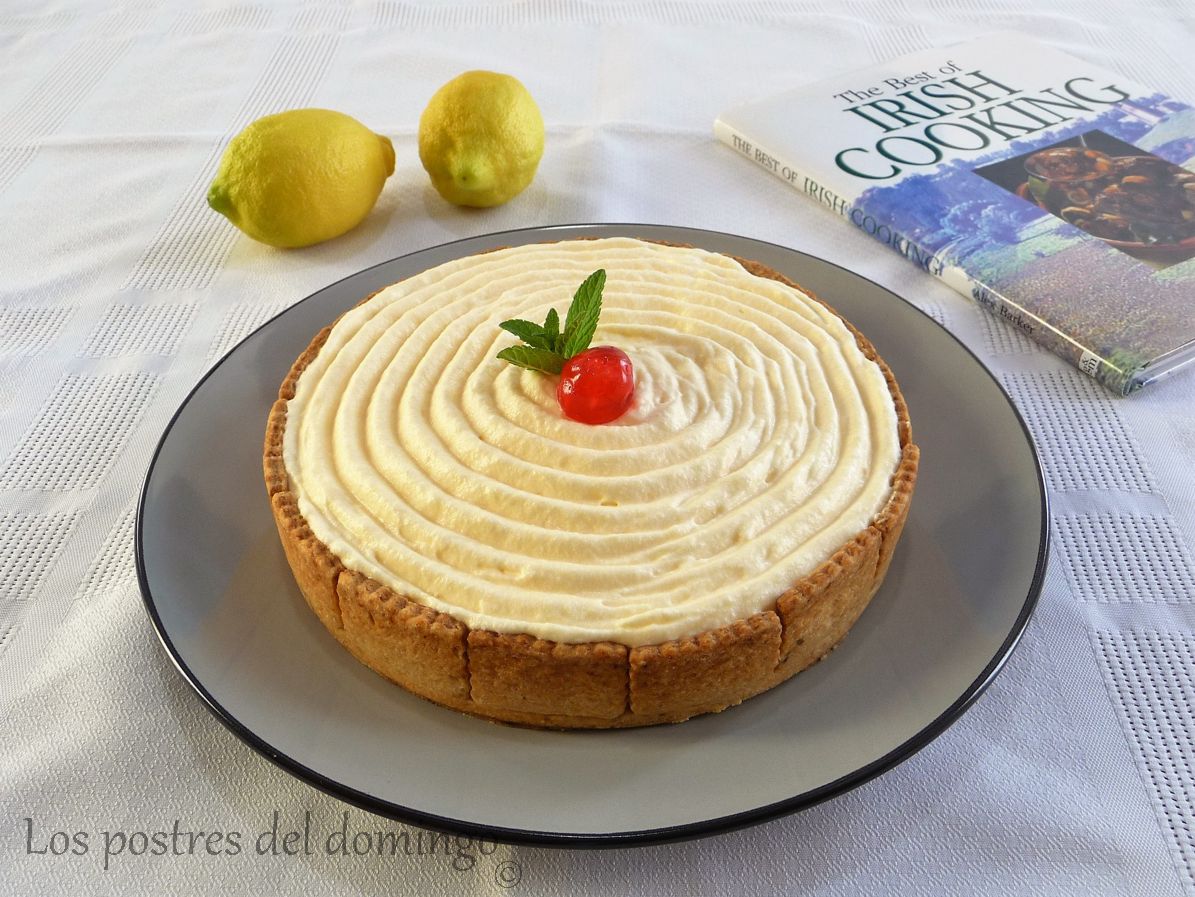 tarta de mousse de limón