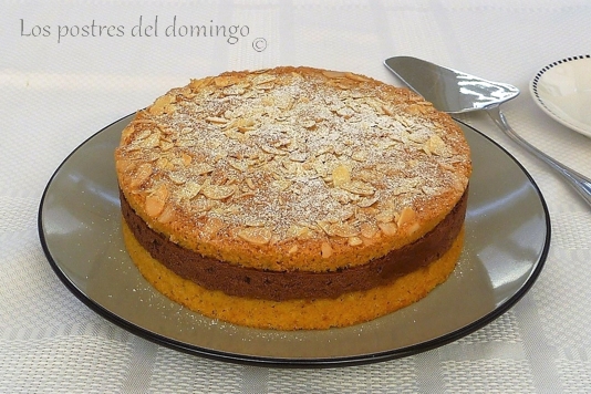 pastel de almendra y avellana