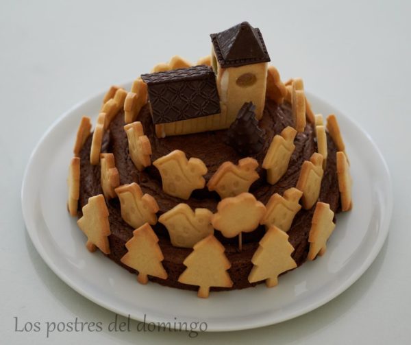 Tarta pueblo navideño_3