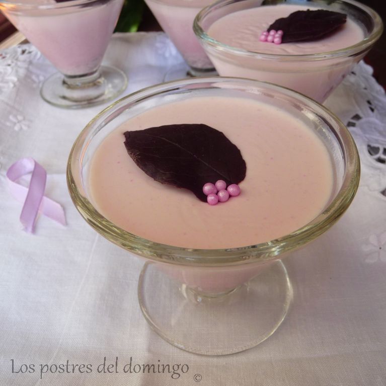 panna cotta de fresa