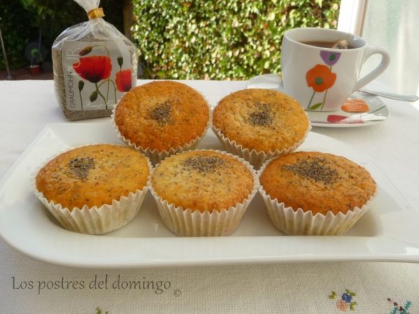 magdalenas de limón con semillas de amapola