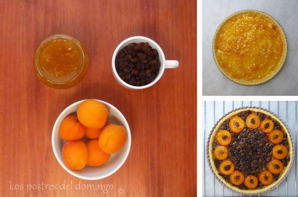 tarta de albaricoque y pasas_relleno