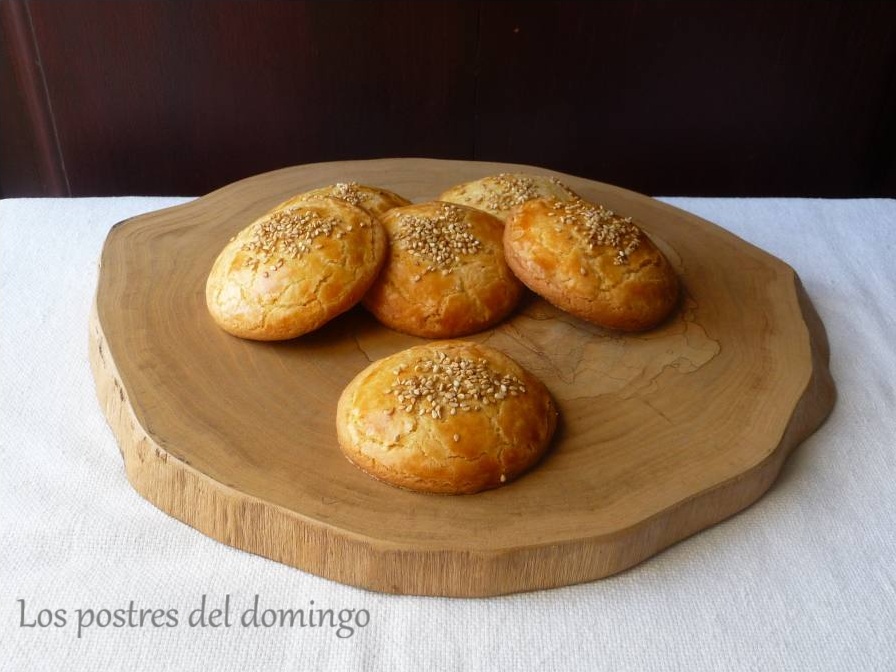 galletas rellenas de chocolate con sésamo