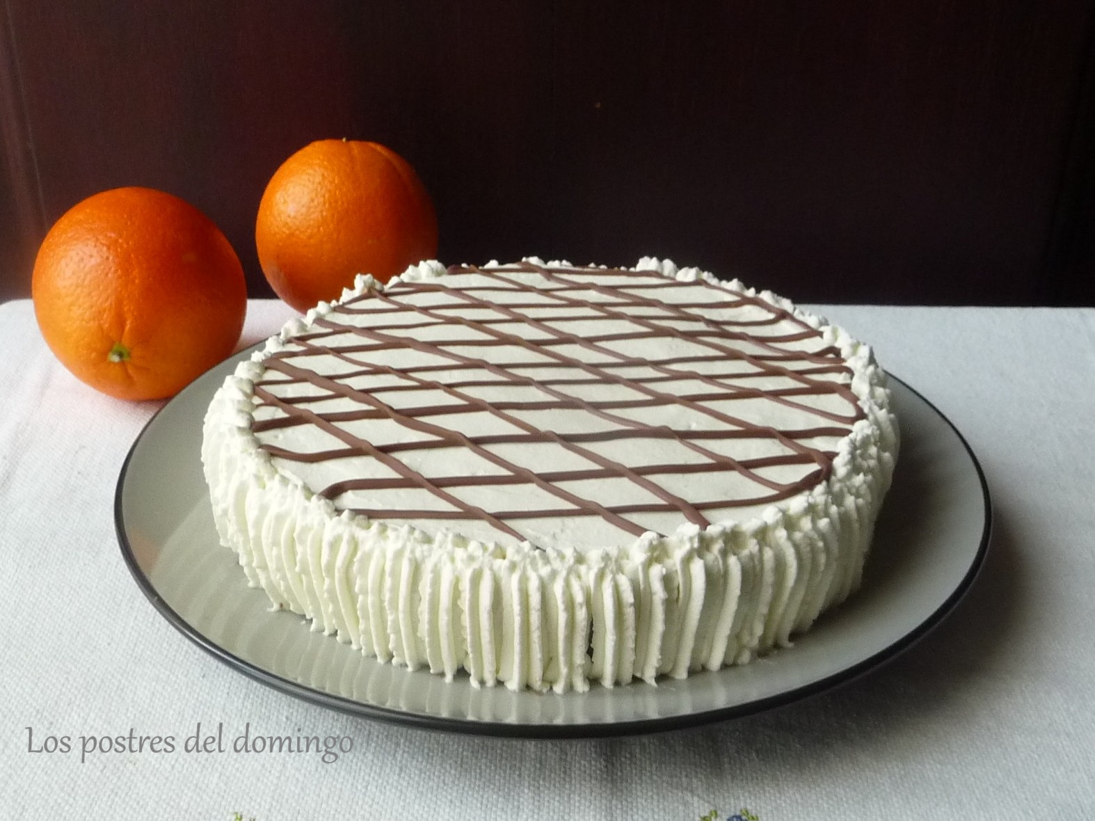 tarta de naranja con chocolate