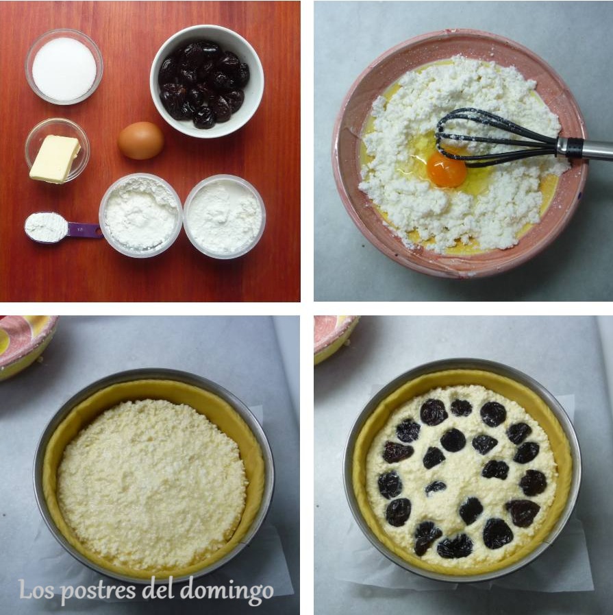 tarta vienesa de ricotta y ciruelas_relleno