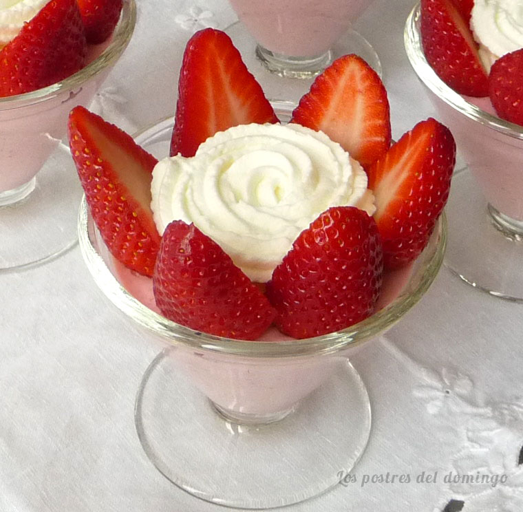 Panna cotta de fresas