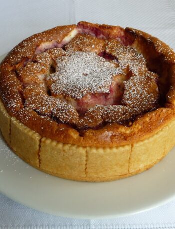 Pastel de queso y fresa