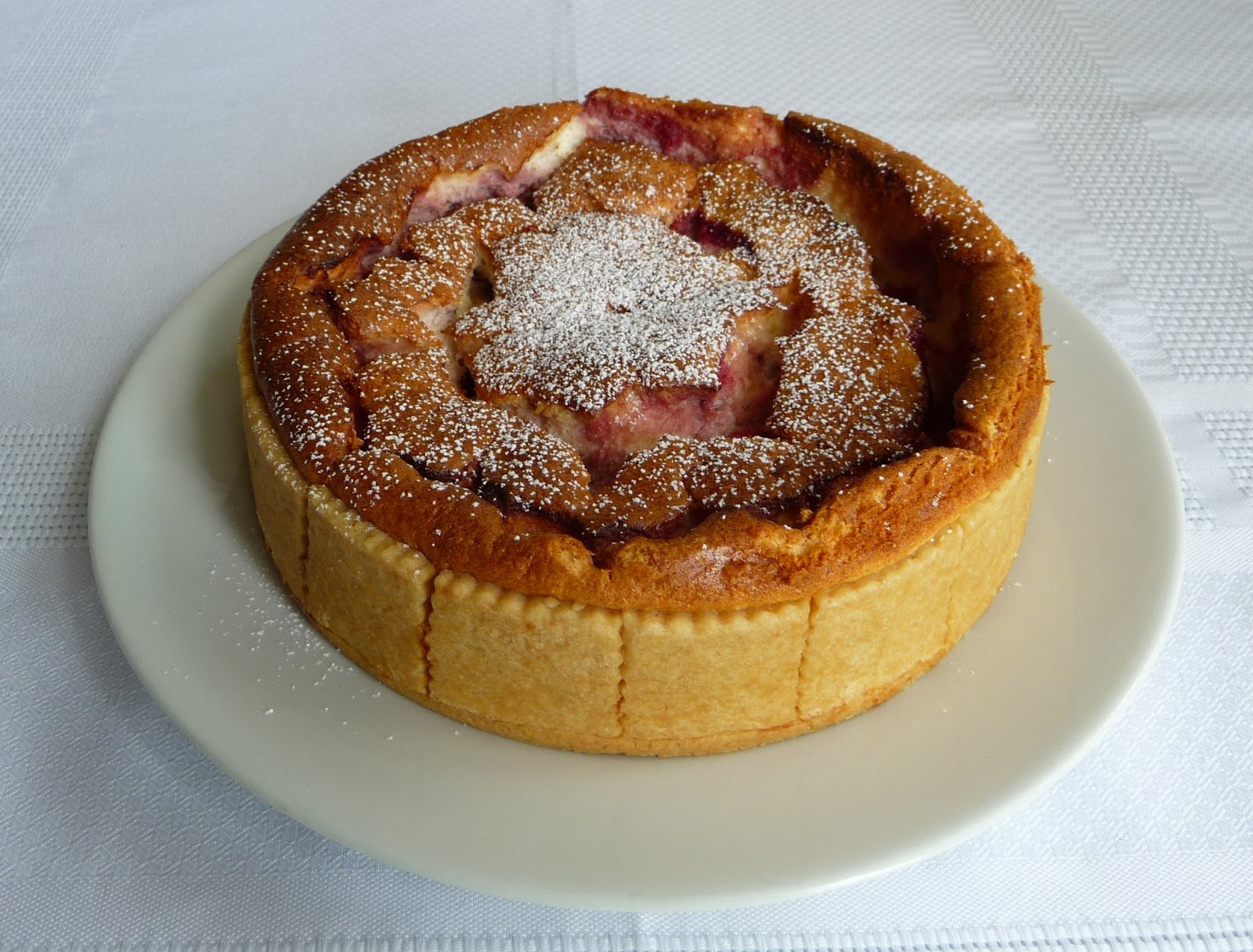 Pastel de queso y fresa