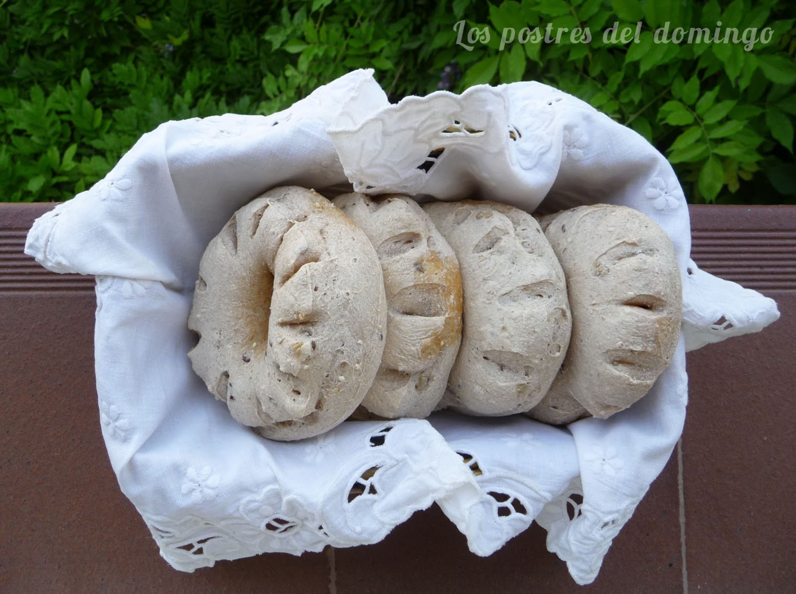 Rosquitas de pan integral con semillas