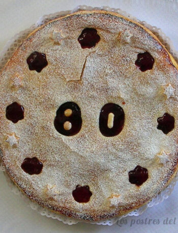 Tarta de almendra y frambuesa