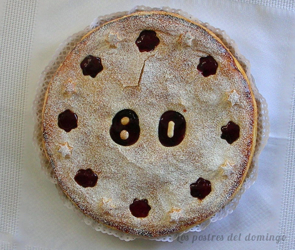Tarta de almendra y frambuesa