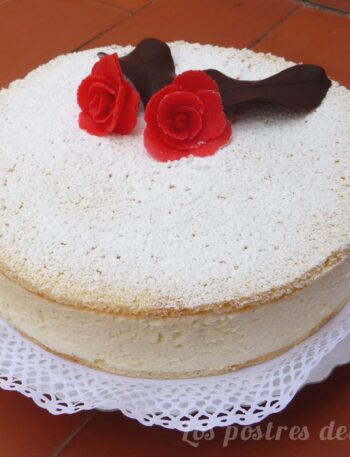 Tarta de chocolate blanco y naranja