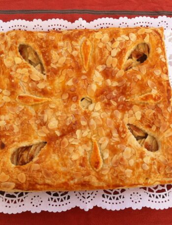 Tarta de manzana y hojaldre