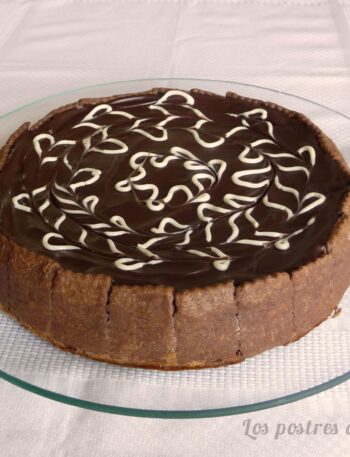 Tarta de queso y chocolate